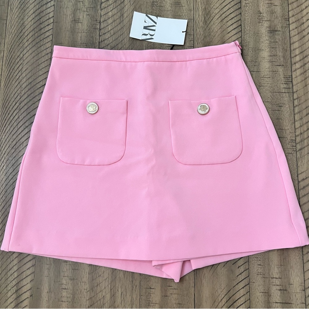 Zara pink mini skort size medium